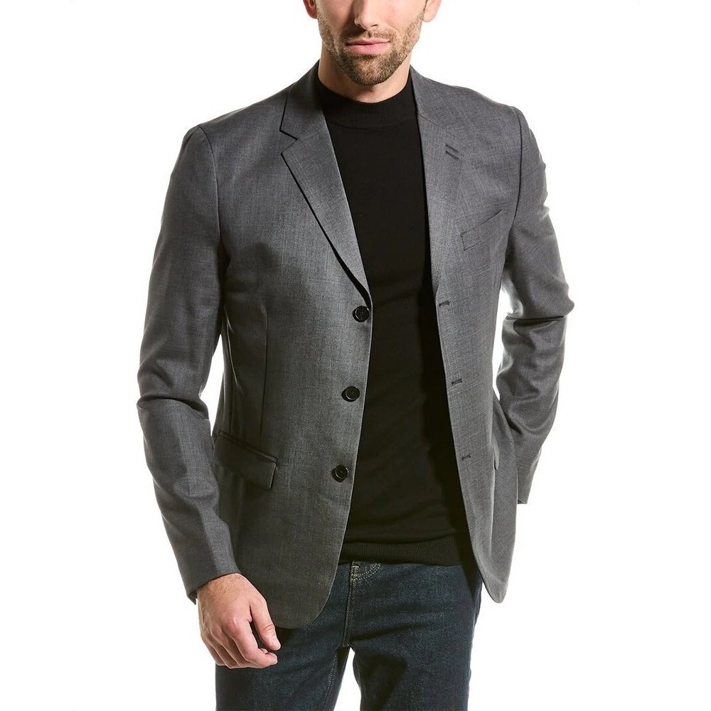 The Kooples Grey Wool Blend Suit Jacket‎ Blazer Mens Size Small